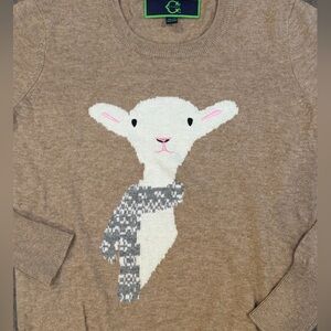 Wonder Novelty lamb Knit Sweater | Lambswool Cashmere Blend | Whimsical Luxe